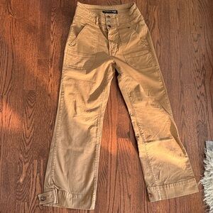 Veronica Beard Brown Button-Accent Jeans